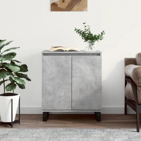 vidaXL Skänk Betong Grå 60x35x70 cm Konstruerat trä 827168