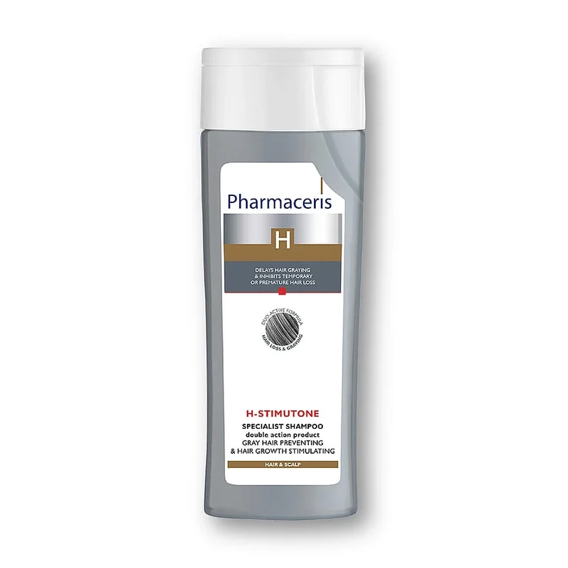Spar 25% • Køb 2, Pharmaceris H-Stimutone Specialist Grey Hair Preventing & Hair Stimulating Shampoo 125 ml, Hår, Shampoo & Hårpleje, Shampoo