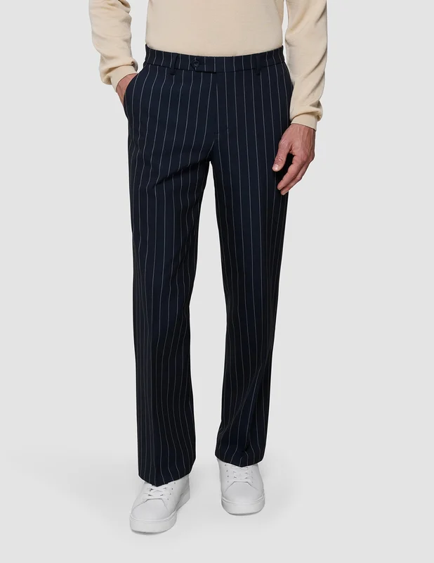 Shaping New Tomorrow - Essential Suit Pants - Navy Stripes - Relaxed Fit - Herren - Größe 30/30