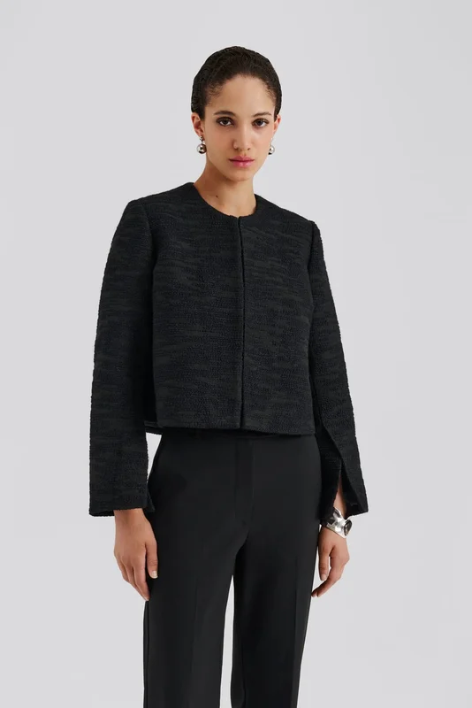 Malina - Ruthie boucle blazer - XXS - Black