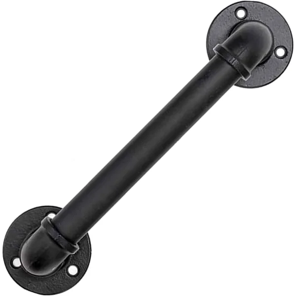 Handledare, 30cm Svart Trapphandledare, Trappräcke, Industriellt Järnrör Retro Skyddsstång Trappräcke, för Trappor, Väggar, Loft, Hall