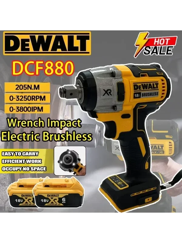 AliExpress - Clé à chocs sans fil Dewalt DCF880 3300 tr/min, couple élevé, clé électrique sans fil, outil de réparation de pneus, outils électriques 
