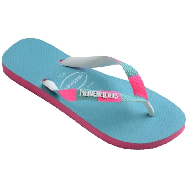 Havaianas Dam Kontrast Platta Flip Flops 3 UK Rosa/Vit
