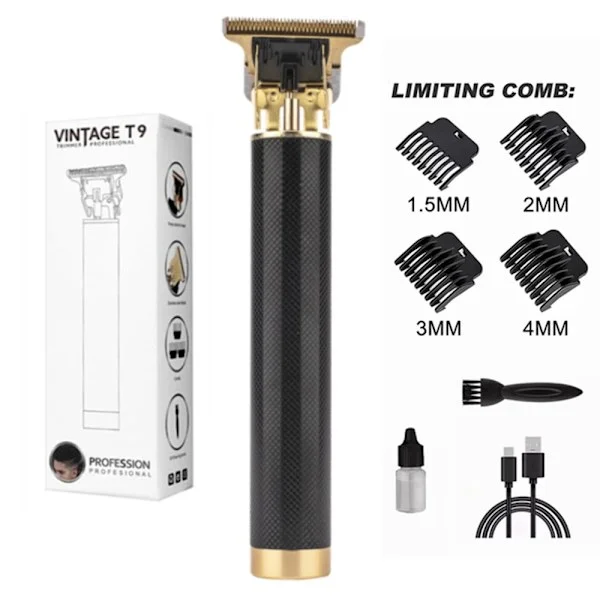 LCD-skärm T9 Electric Hairber 0mm Rakapparat Hårtrimmer Hushållsapparater Rese Frisör Rakmaskiner Rakmaskin för män Trimmer Man
