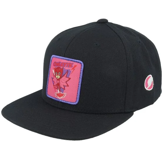 PJ Masks - Black snapback Czapka Z Daszkiem - Kids Owlette Black Snapback @ Hatstore