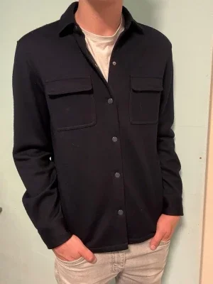 Massimo dutti marinblå overshirt i ull