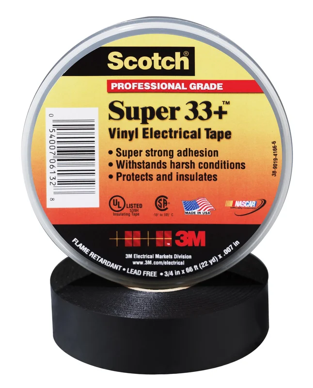 3M Scotch Super 33+ Elektrisk tape 50 mm x 33 m, Maskintilbehør & forbruk