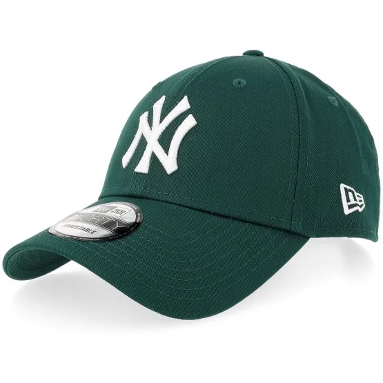 New Era - New York Yankees League Essential 9FORTY Dark Green/White Adjustable Adjustable Green Cap - MLB @ Hatstore