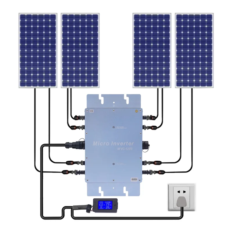 AliExpress - WVC-1200W Solar Grid Tie Micro Inverter IP65 Wasserdicht MPPT 220V Solar Microinverter DC22-50V für 30V/36V Solar Panels, EU Stecker