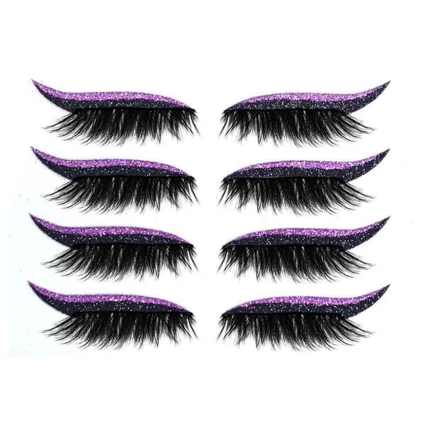 4 par gjenbrukbare vanntette eyeliner-øyevipper-klistremerker Enkel å bruke og fjerne
