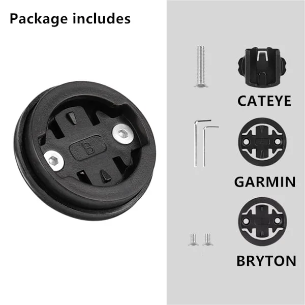 BKPTX 28,6 mm cykelstyrstamhållare för Garmin Bryton Cateye GPS hastighetsmätare stoppur