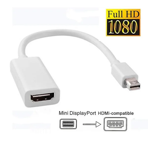 New Thunderbolt Mini DisplayPort Display Port DP Male to HDMI Female Adapter Converter Cable For Apple Mac Macbook Pro Air black