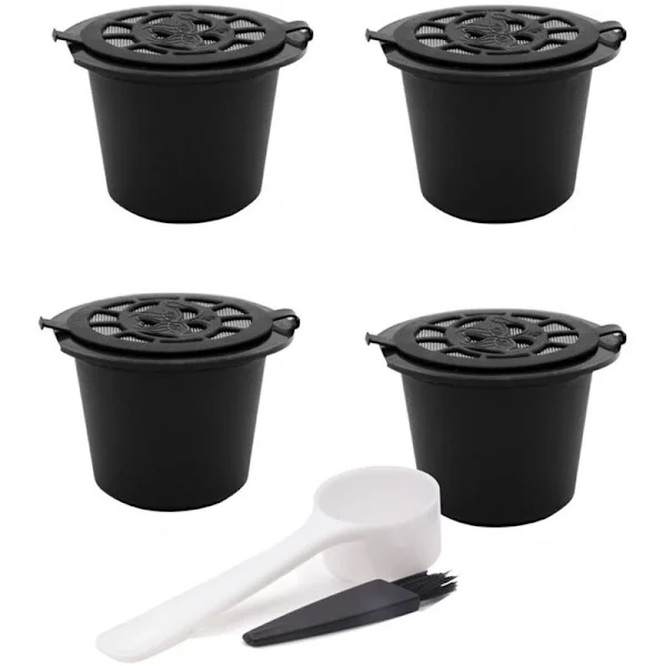 Återanvändbara Nespresso kaffekapslar, svart, påfyllningsbara kaffekapslar, filterkaffe, artiklar - svart