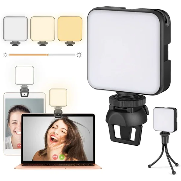 [RM]Video Conferencing Lighting Kit, Laptop Ring Light with Clip and Tripod, Webcam Lighting Laptop Ring Light for Zoom Meetings, Remote Work, Makeup