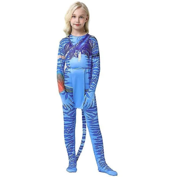 Neytiri Halloween Cosplay Lasten puku Jumpsuit Boys & s Body Blue