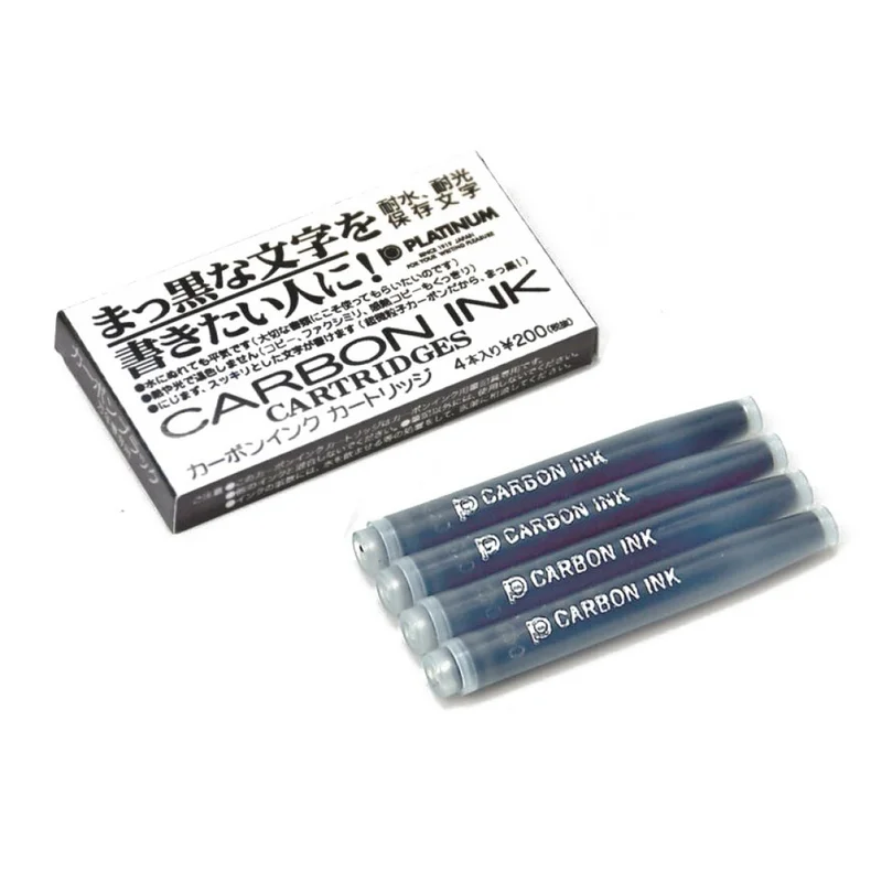 Platinum Carbon Ink Vulpenvullingen 4-pack