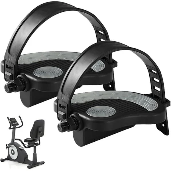 [KK] Exercise Bike Pedals, 9/16 Stationary Bike Pedals, Exercise Bike Dynamometer Spinning Bike Pedal