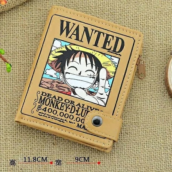 One Piece Anime Figur Plånbok Luffy Plånbok Zoro Ace Belöningsorder Skelettmönster Pu Tecknad Kawaii Plånbok Korthållare Plånbok Gåva B2 B2