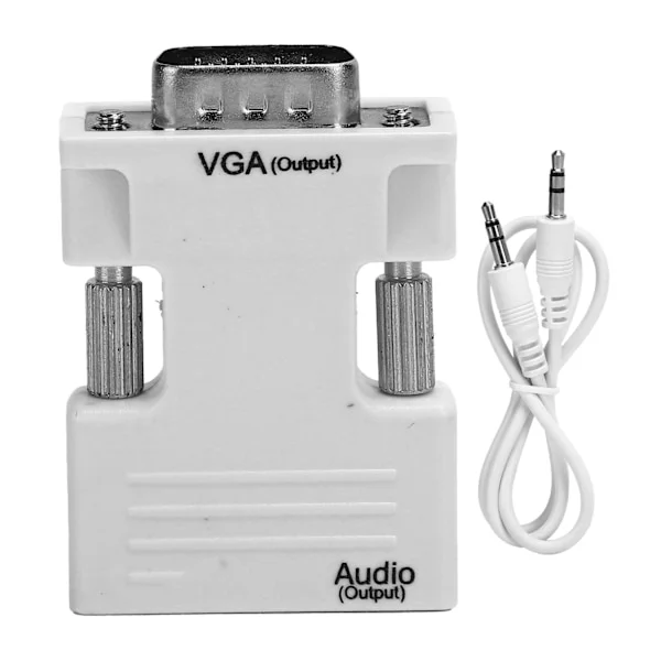 HDMI till VGA Hona till Hane Konverterare med Ljudkabeladapter
