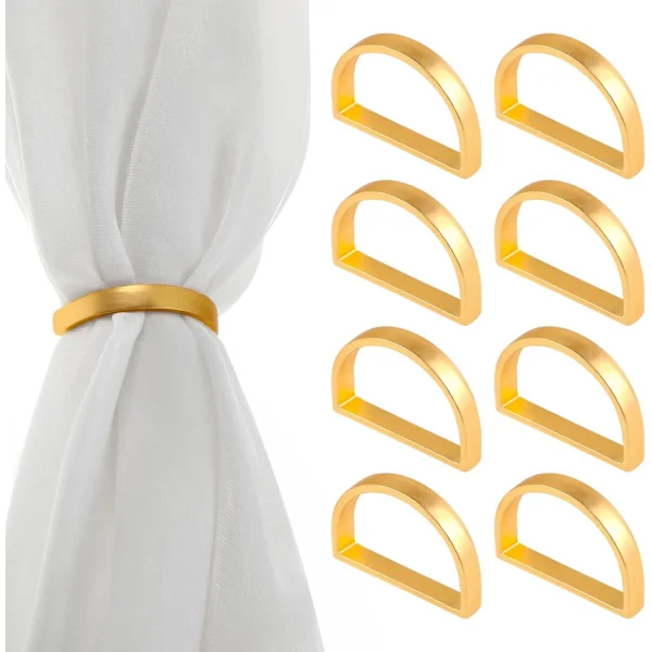 8 Servietringe, Sølv Servietholderring Elegant Sølv Servietringe Dekor Metal Servietringe til Borddekoration Valentinsdag Thanksgiving