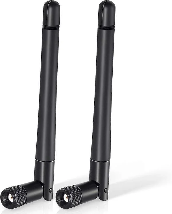 WiFi Antenne RP-SMA WiFi Antenne 2.4GHz 5GHz 5.8GHz 3dBi MIMO RP-SMA Han Antenne (Pakke med 2) til WiFi Router Trådløst Kort USB Adapter