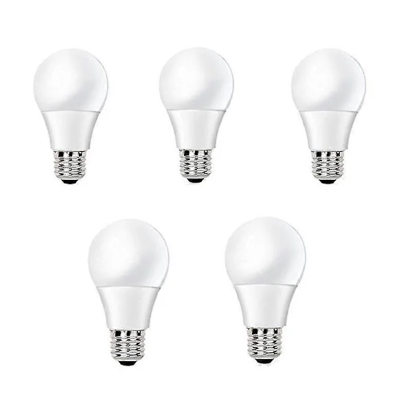 LED E27 Pære LED Pære Plastbelagt Aluminiumsbase Effekt 12W Boligforbedringsprojekt Dedikeret Gulvlampe, Ikke-dæmpbar (5 stk.)