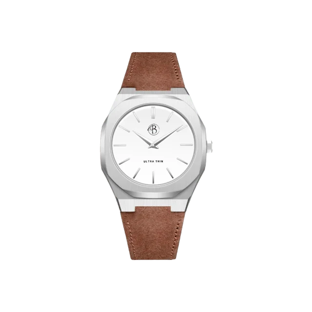 by BILLGREN Douglas | Klocka Läder Klockor Herr Brun 22 mm
