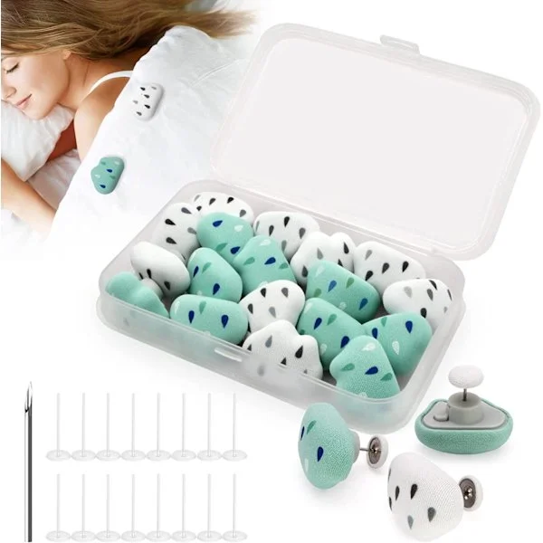 16-pakning Quilt Pin Clips, Gjenbrukbare Quilt Fixer, Quilt Clips med One-Touch Release for Dyne, Puter, Gardiner Grønne og Hvite