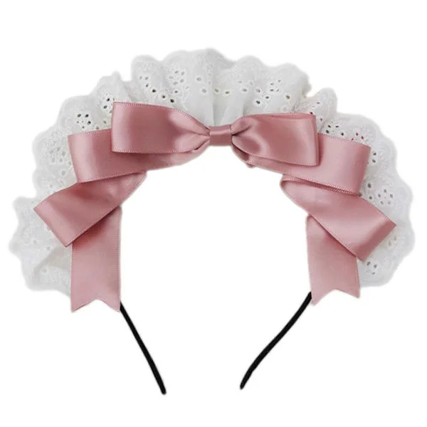 Rosett Hårband Rosettknut Hårband Fluga Hårband Rosetter Hårband Lolit Hårband Rosetter Maid Huvudbonad Lolit Huvudsmycke satin
