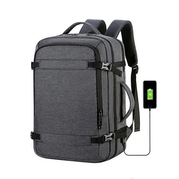 【YD】Cabin Bag Hand Luggage Backpack Suitcase Cabin Bag for Ryanair & Norwegian Airlines Grey