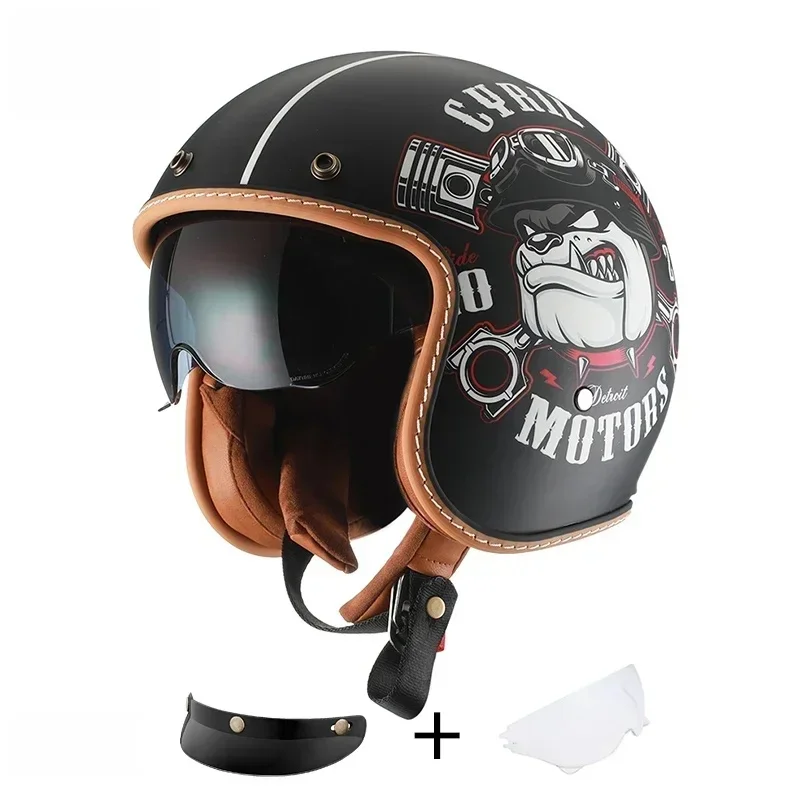 AliExpress - Offener Motorradhelm, leichter Retro-Jethelm für Erwachsene, für Männer und Frauen, DOT, ECE-geprüft, CYRIL B206