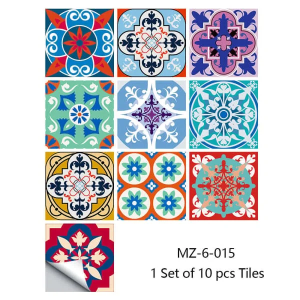 10 stk PVC-klistremerker dekal skall og lim fliser backsplash fliser 4# 10cm*10cm