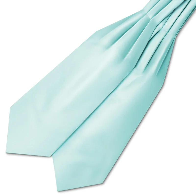 Cravatta a farfalla satinata celeste per uomini - Cravatte ascot/Plastron