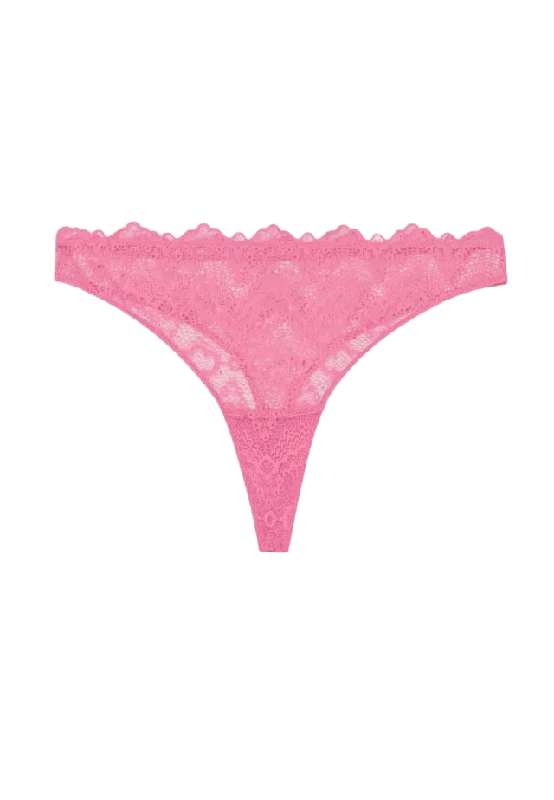 Understatement Lace Thong Trosor Dam Rosa L