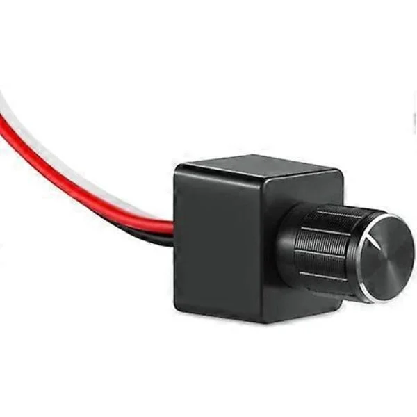 LED Dimmer Bryter 12V DC PWM Dimmer Justerbar Kontroller for Bobil Båt Tilhenger Varebil, for Dimbar LED Lys, Halogen, Glødelampe, Sin [DB]