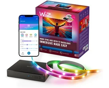 WIZ-Sync box starter kit 75"-85"-HDMI Sync Box med TV-bakgrunnsbelysning, 75–85 tommer-Smart home-Outlet