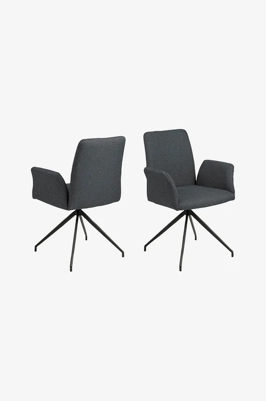 AC Design Furniture - Käsinojallinen ruokapöydän tuoli Nikki - Harmaa - Tuolit - - Homeroom