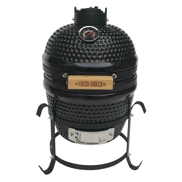 Grill Kamado 33 cm Keramik & Ställning Äggform Kol BBQ Bärbar