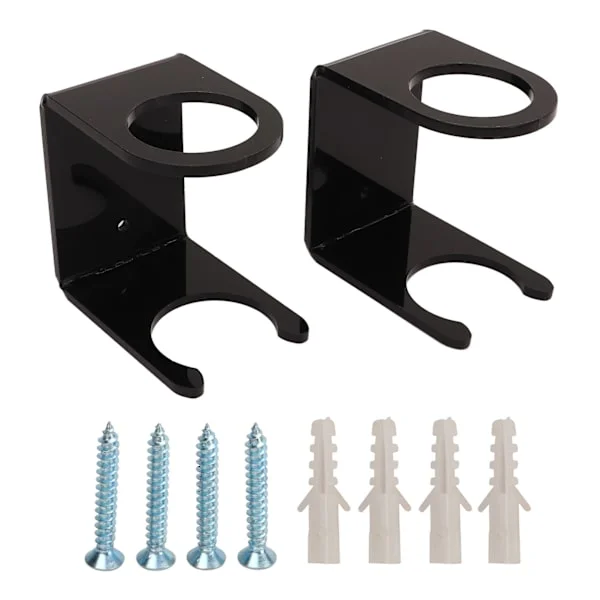 2 stk. baseballbat veggstativ akryl veggmontert ballholder stativ baseballbat utstillingshylle for hjem, stadion, kontor, samling svart
