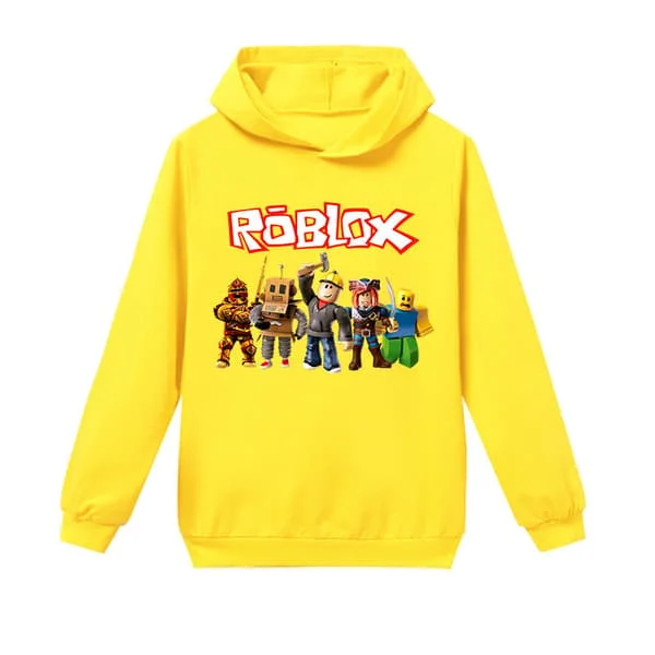 【BQ】Roblox Hoodie för barn Ytterkläder Tröja gul