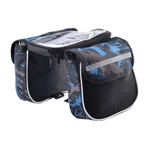 Bike Phone Front Frame Bag Bicycle Bag Waterproof Bike Phone Bag Phone Case Blue Style B