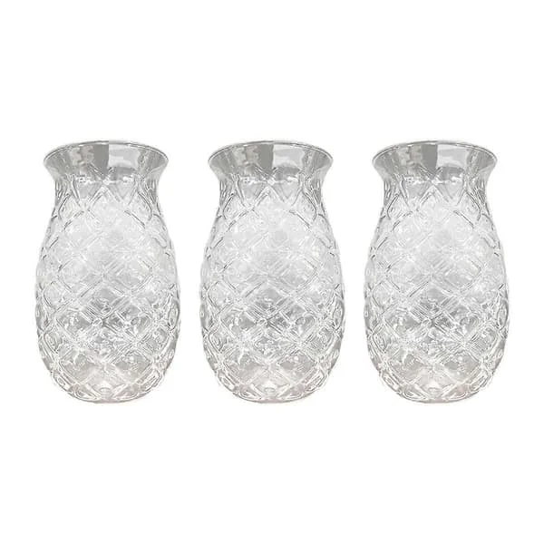 3 stk Ananas Cocktailglass Preget Juiceglass for Cocktails og Drikker