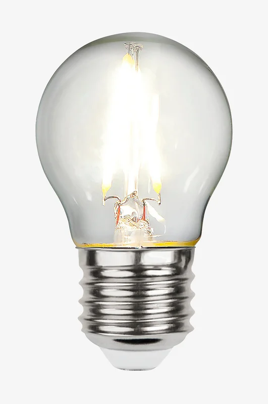 Jotex - E27 G45 Transparent - LED-pære - Køb E27 hos Jotex