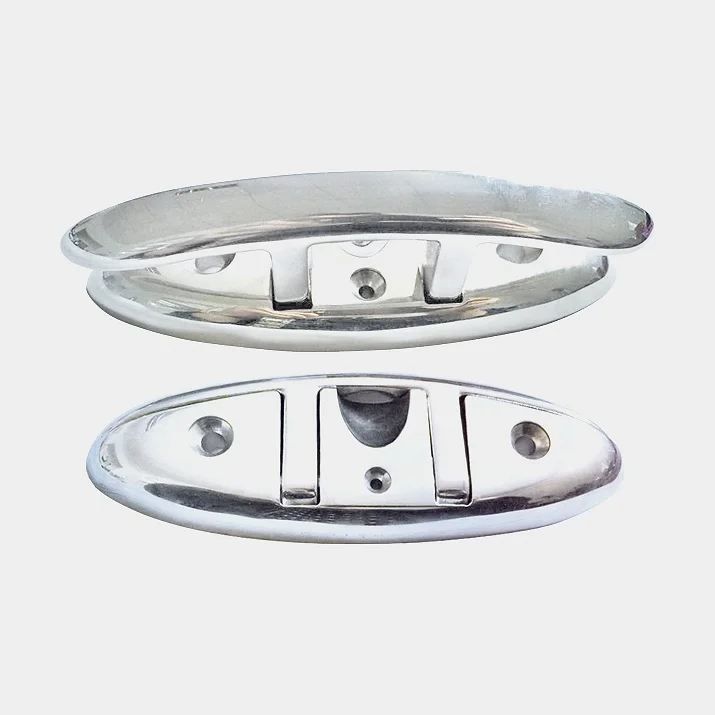 Folding cleat / bollard for boat, stainless steel, 152 mm