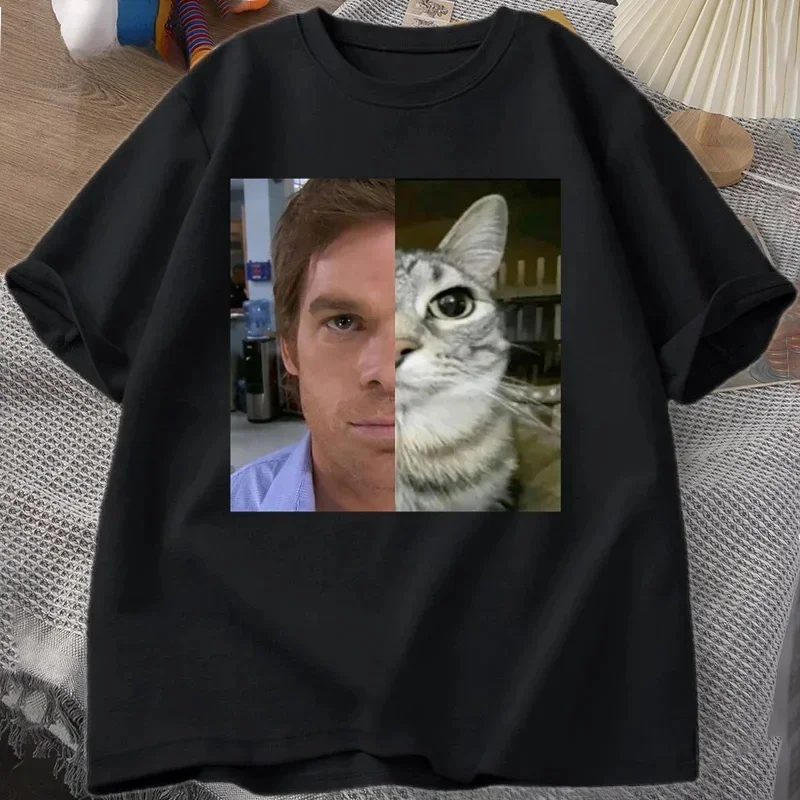 AliExpress - Dexter Morgan Katze T-shirts Lustige Baumwolle Kurzarm O Neck T-shirt Unisex Streetwear Herren Kleidung Harajuku Gedruckt T-shirt Tops