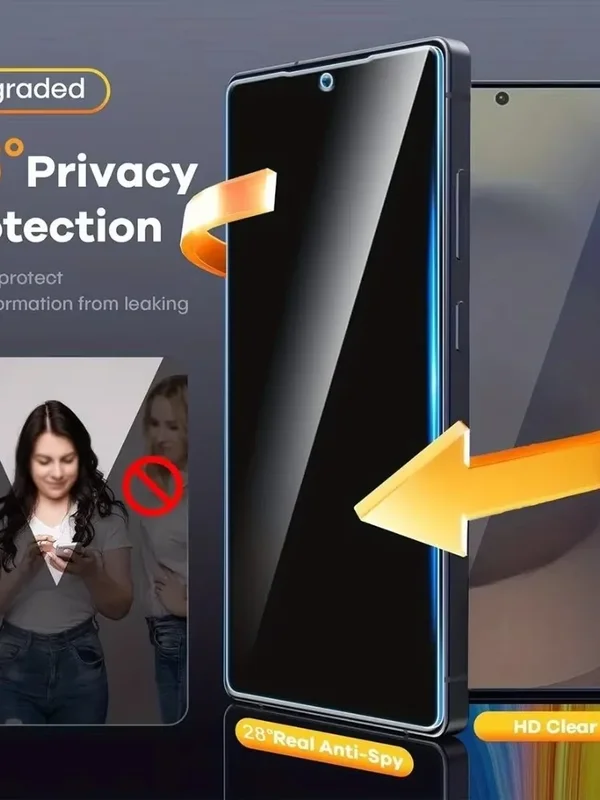 AliExpress - 1-4 pièces de protection d'écran en verre trempé anti-espion pour iPhone 17 16 15 14 Pro Max 16 15 14 Plus 13 12 11 16e 17Air XR XS, 