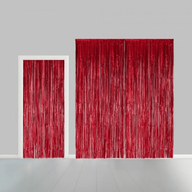 Dørforheng folie rød 240 x 100 cm