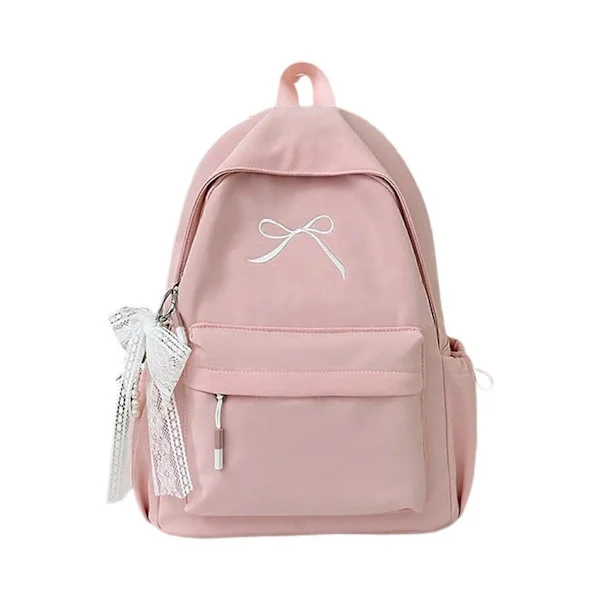 Student School Backpacks Travel Backpacks Large Capacity Casual Daypacks Japanese Styles Backpacks Bows Backpacks Pink Pink