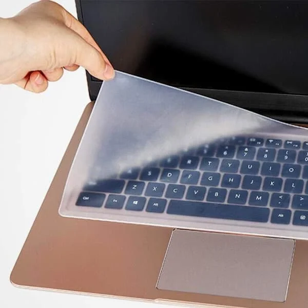 Silikon tastaturbeskyttelse, transparent film, universelt kompatibel med 15-17 tommers laptop, notebook, netbook, Chromebook (Transparent)