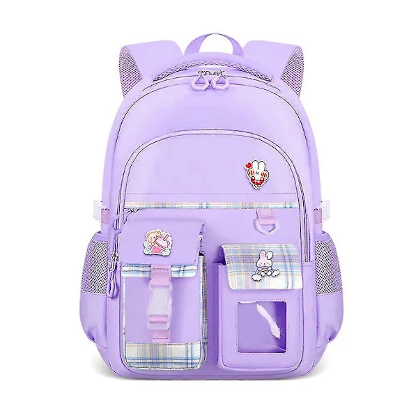 Teenage Girls Casual Backpack School Bag Middle School Elementary School Daypack Bookbag Daily Travel Laptop Bag Rucksack Purple